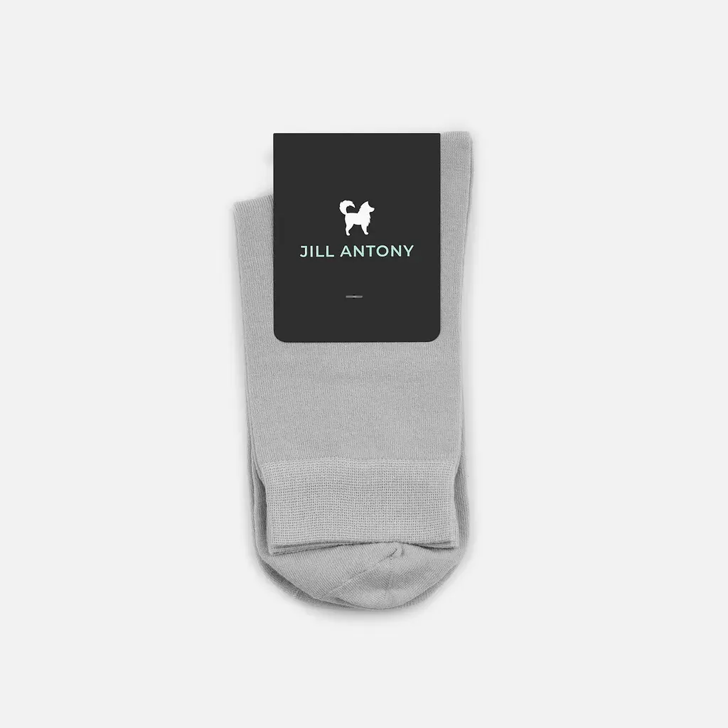 Носки мужские однотонные классические высокие бесшовные качественные ORGANIC cotton JILL ANTONY Серый, 42-43 - фото 3