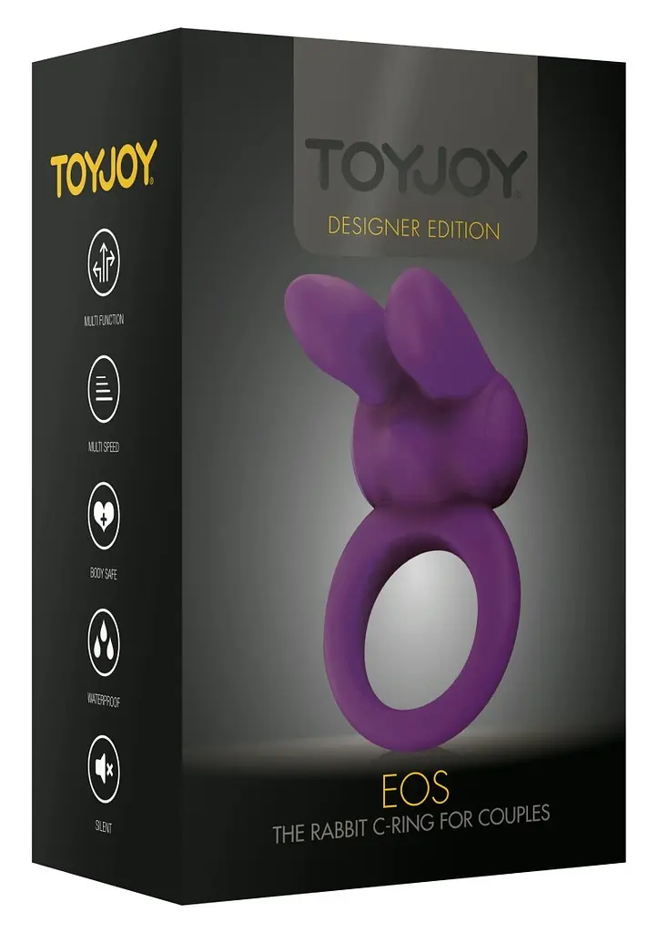 Віброкільце Toy Joy Eos The Rabbit C-Ring, 8х3.5 см (фіолетовий) - фото 2