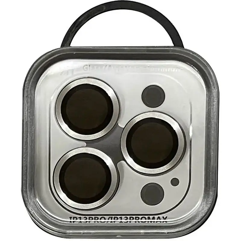 Защитное стекло на камеру Epik Metal Classic Silver для Apple iPhone 13 Pro/13 Pro Max в упаковке серебристое - фото 2
