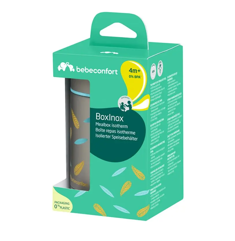 Термостійкий контейнер Bebe Confort BoxInox Mealbox Isotherm, 250 мл, сірий (3220660336852) - фото 5