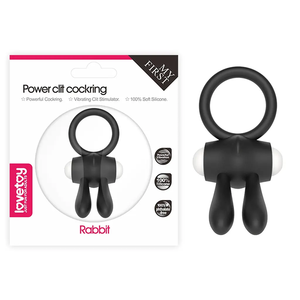 Віброкільце Lovetoy Power Clit 7.5 см чорний - фото 2
