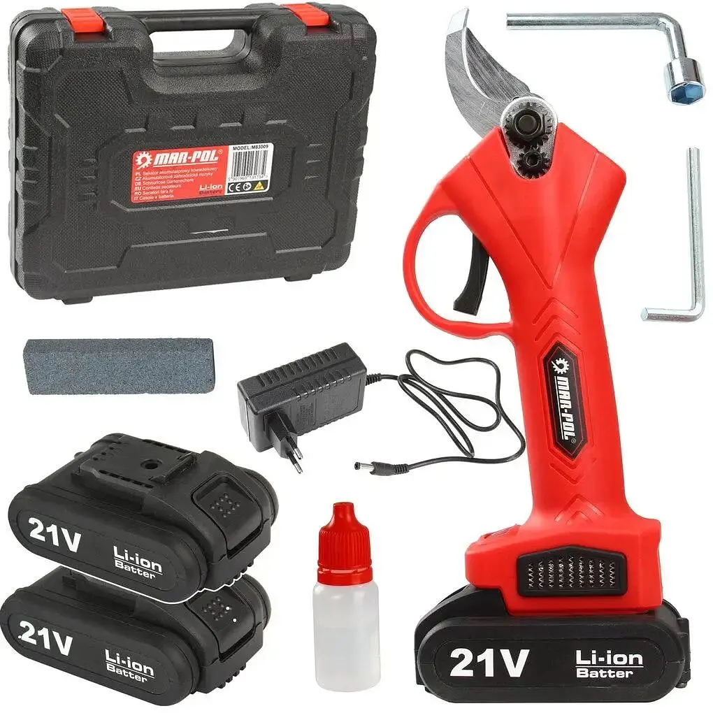 Садові ножиці MAR-POL M83009 акумуляторний секатор + 2 акумулятора - фото 2
