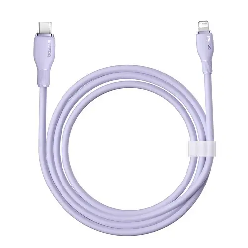 PD кабель Baseus Pudding Series Fast Charging Cable Type-C to iP 20W 1.2m фіолетовий P10355701511-00 - фото 3