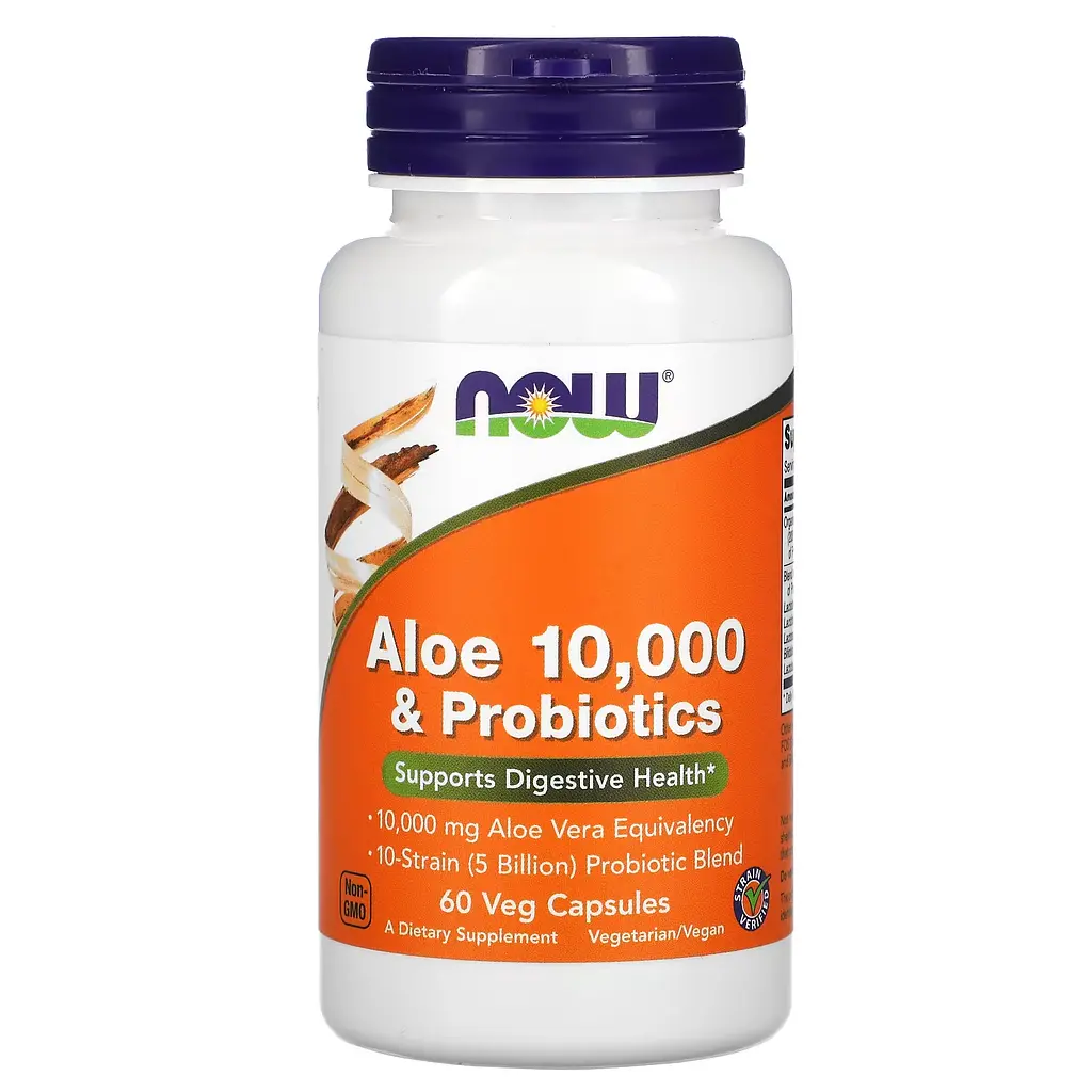 Алое Вера 10.000 з Пробіотиками 5 млрд. Aloe Vera & Probiotics - 60 вег. капсул