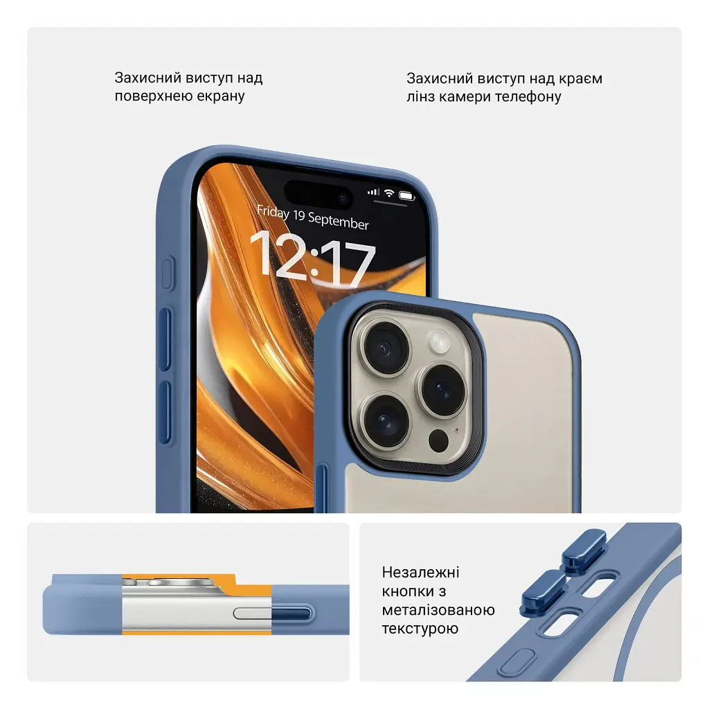 Чехол ArmorStandart Uniq Magsafe для Apple iPhone 15 Pro Max Light Blue - фото 3