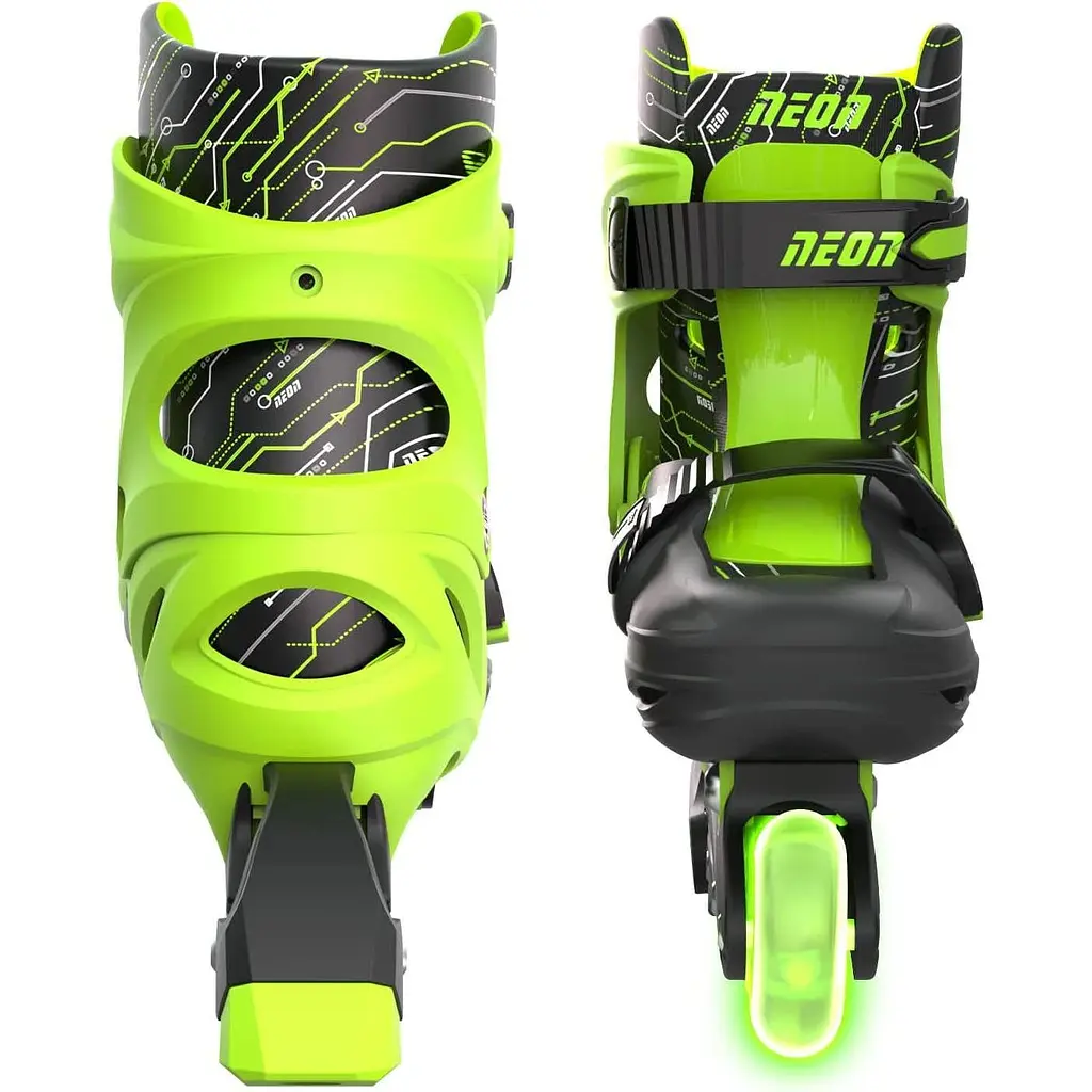 Роликові ковзани Neon Inline розмір 30-33 зелений (NT07G4) - фото 4
