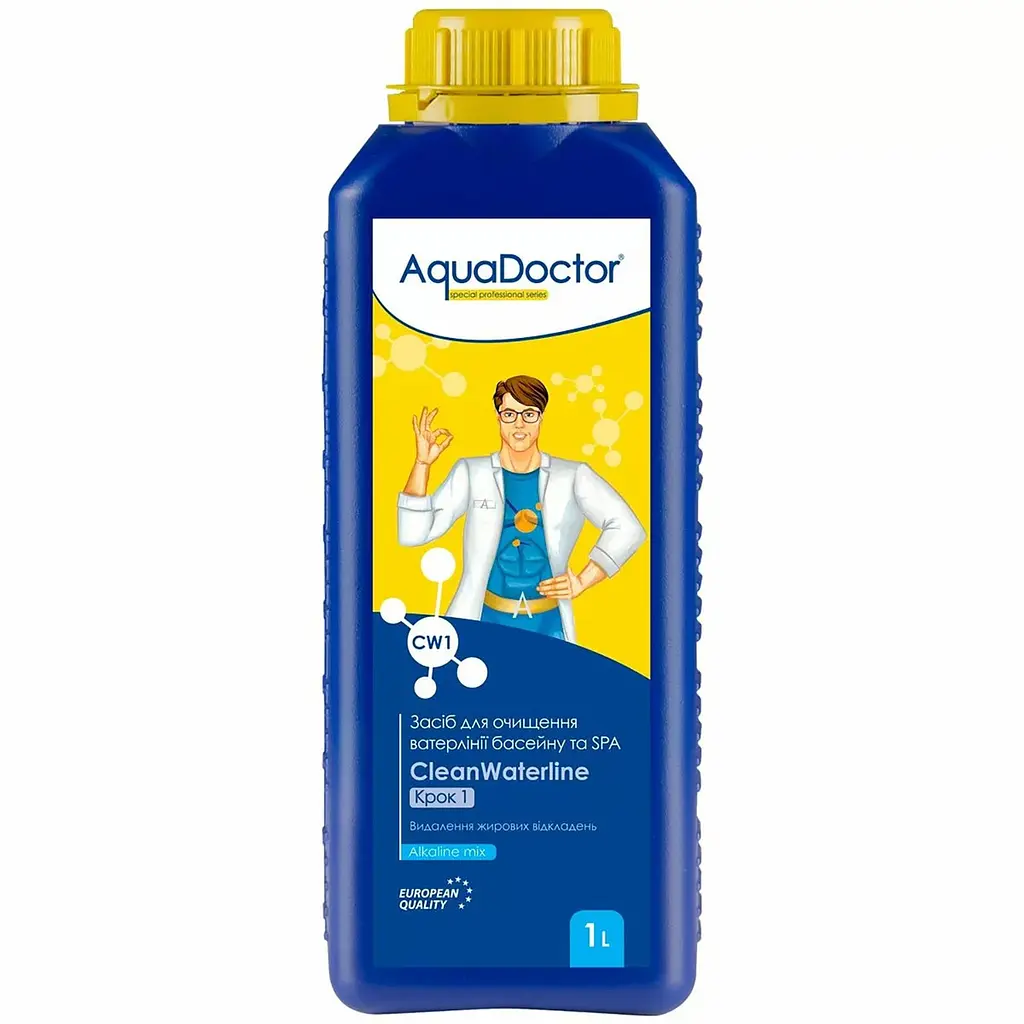 Засіб для очищення ватерлінії басейну та СПА AquaDoctor CW CleanWaterline Крок 1, 1 л 88505