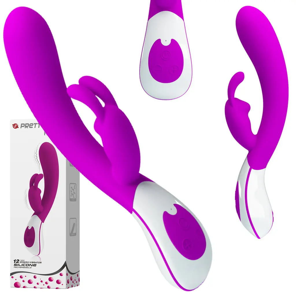 Вибратор-кролик Pretty Love Harlan 21.5 см фиолетовый - фото 9