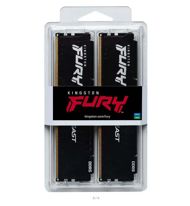 Оперативна пам'ять Kingston FURY 64 GB (2x32GB) DDR5 5600 MHz Beast Black EXPO (KF556C36BBEK2-64) - фото 4