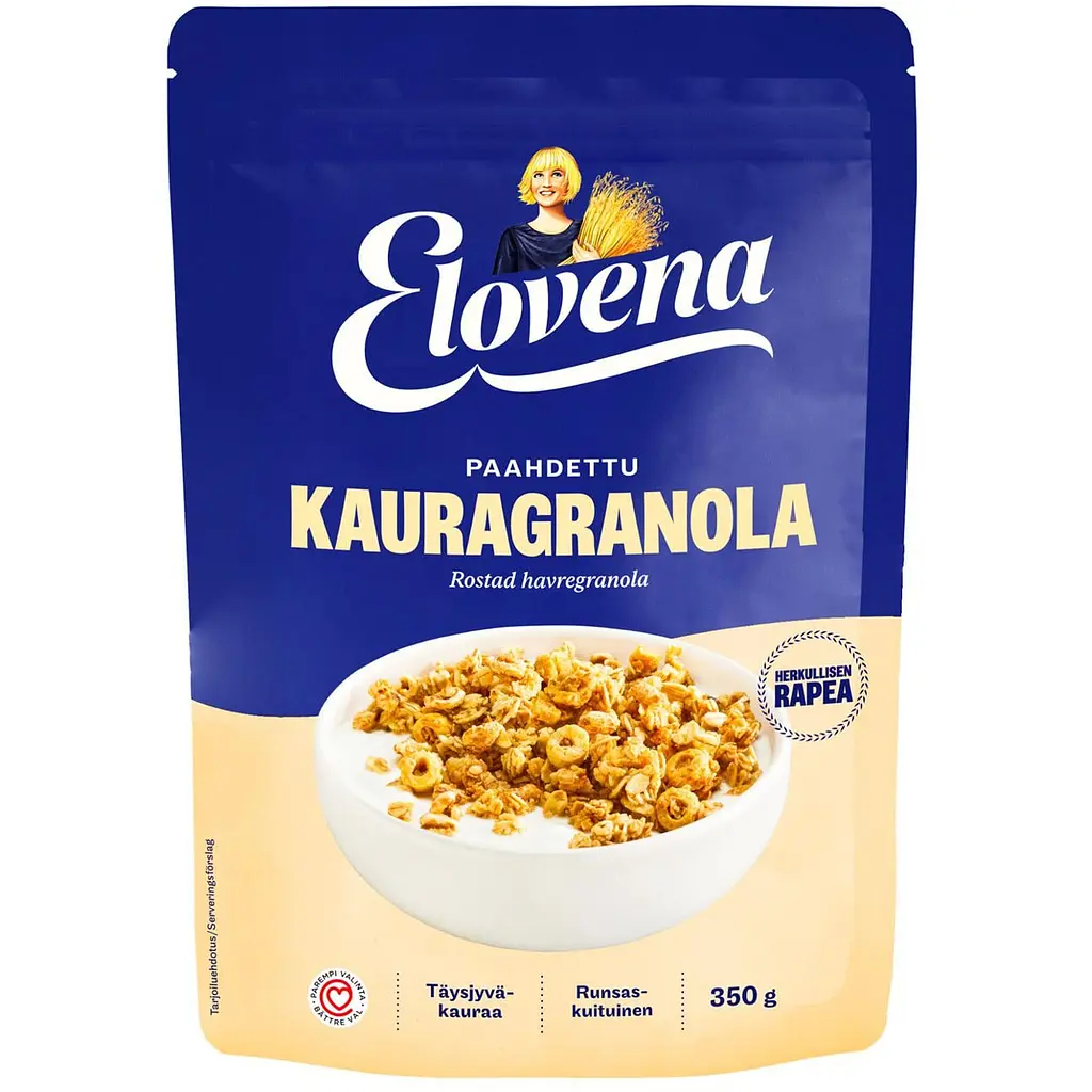 Гранола вівсяна Elovena Paahdettu Kauragranola жарена 350 г