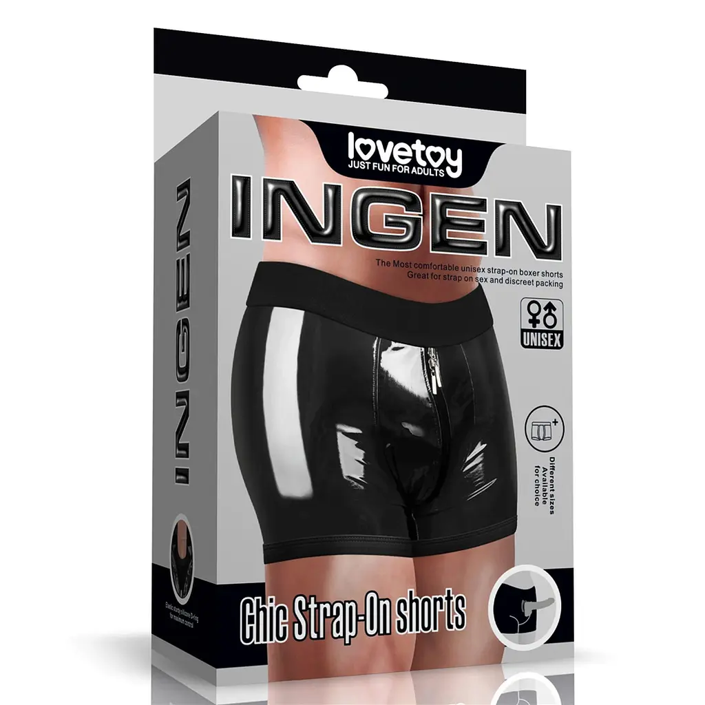 Трусики для страпона Lovetoy Chic Strap-On Shorts, 32-35 (чорний)