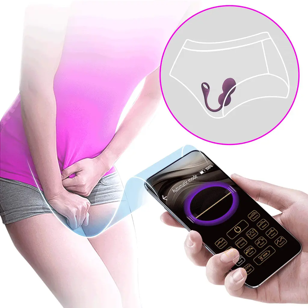 Вагінальні кульки Pretty love Elvira dark Purple, 12 vibration functions Mobile APP Long-distance Co PRETTY LOVE BI-210212HP-2 100022 - фото 10