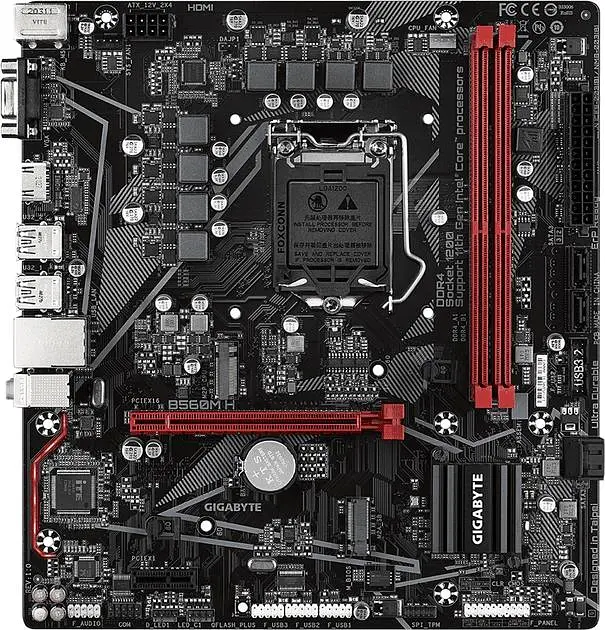 Материнська плата Gigabyte B560M H (B560M H) (Socket 1200, Intel B560, Micro-ATX) Б/в - фото 3
