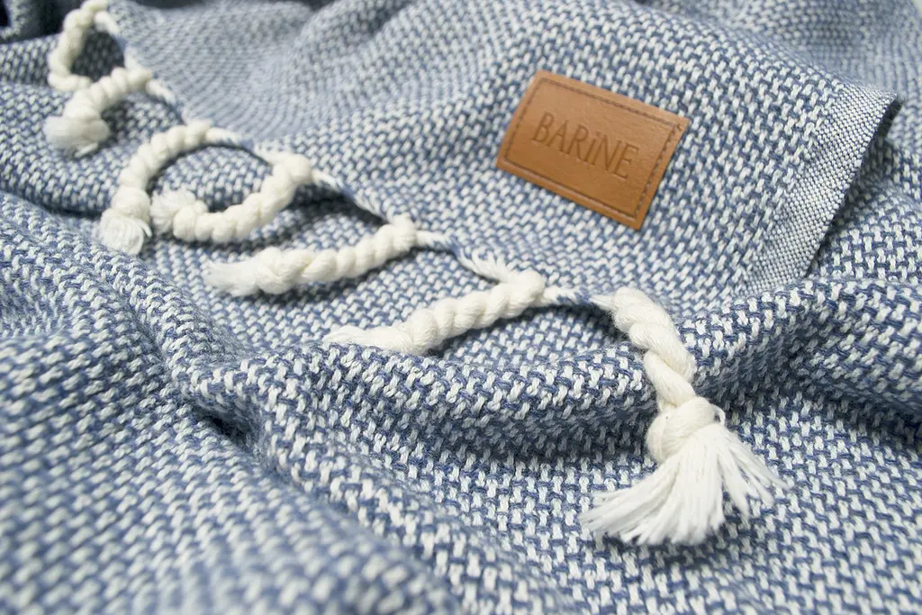 Плед-накидка Barine - Wool Basket indigo синій 120x175 - фото 3