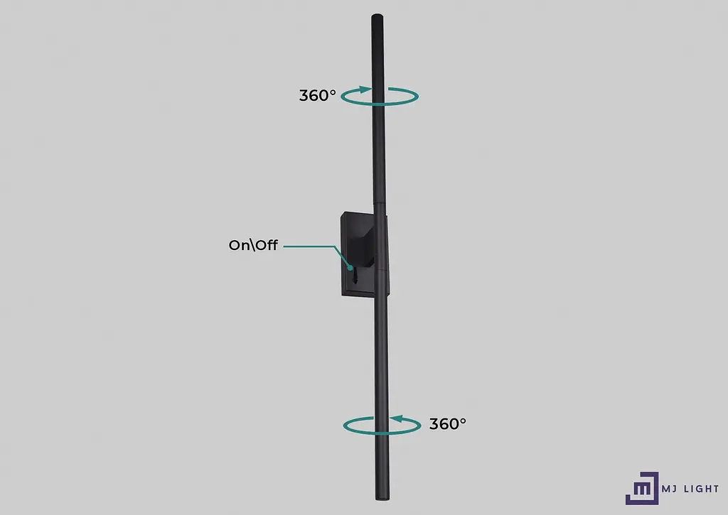 Настінний світильник MJ-Light KONO WALL 3200K BK 15005 - фото 5