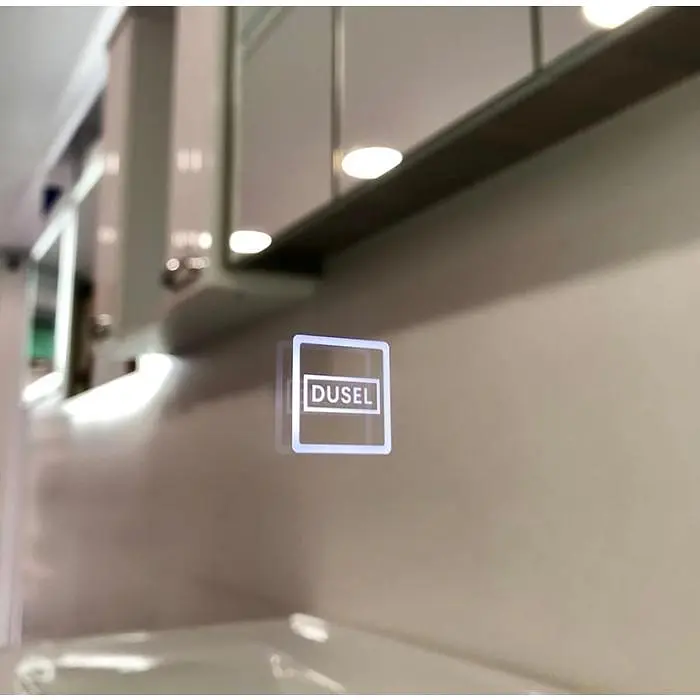 Дзеркало Dusel Led DE-M2071D Black кругле 100x100 см сенсорне включення + підігрів, Чорний - фото 3