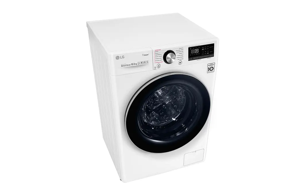 Стиральная машина LG с фронтальной загрузкой F4V9RW9W, 10,5кг, 1400, A+++, Пар, глубина 56см, Дисплей, Инвертор, Белый (F4V9RW9W) - фото 10