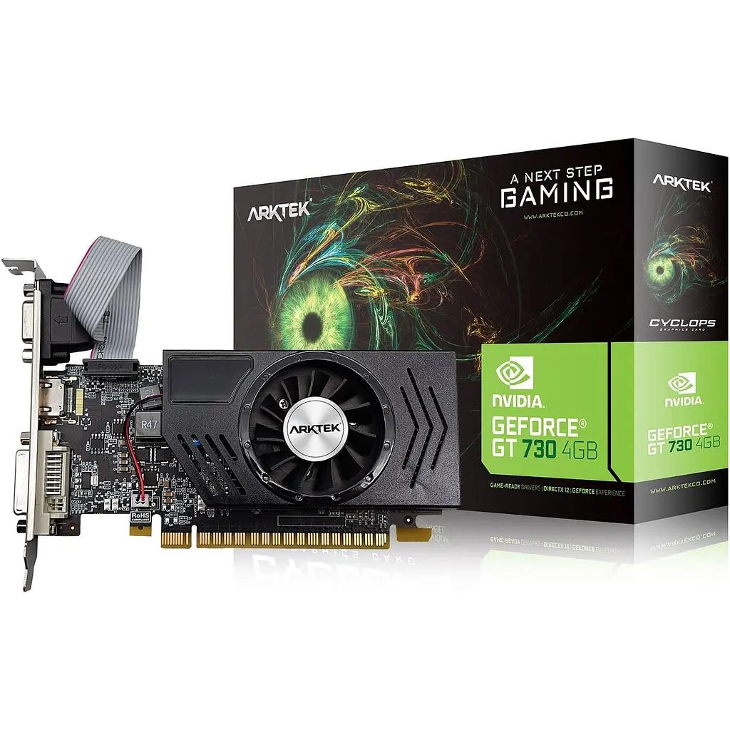 Відеокарта Arktek GT 730 4Gb GDDR5, 128-bit, VGA/DVI/HDMI, 902/5010 MHz, Low Profile (AKN730D5S4GL1) (GDDR5, 128 bit, PCI-E 3.0 x16) - фото 3