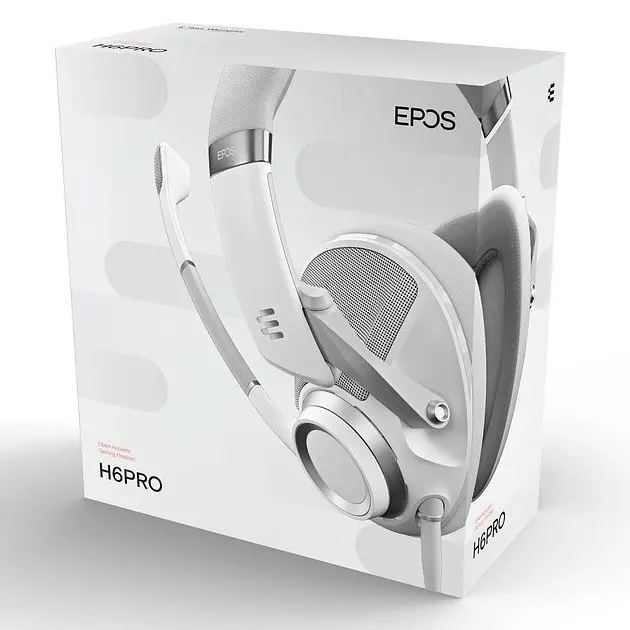 Наушники Sennheiser игровые проводные EPOS H6PRO Open (1000971) белые - фото 6