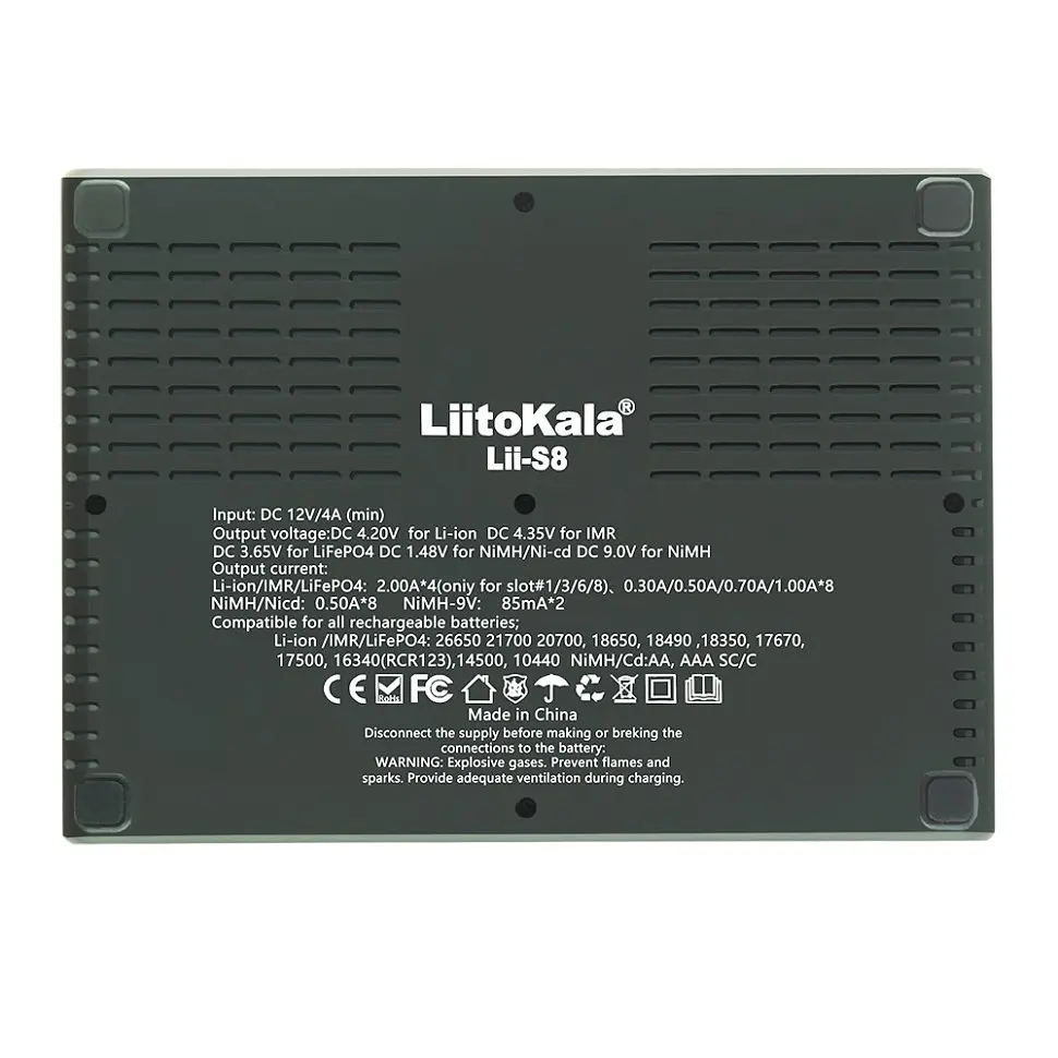 Універсальний зарядний пристрій LiitoKala Lii-S8 EU на 8 каналів - фото 4