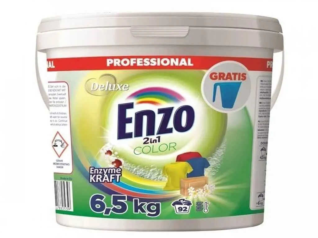 Пральний порошок DELUXE 6,5 кг Enzo 2in1 Color (відро)