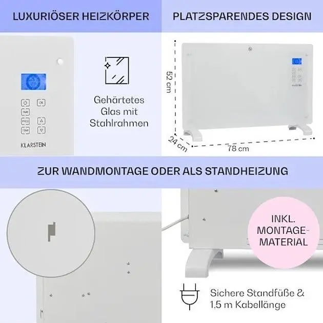 Конвекторний обігрівач Klarstein Norderney 2000 Вт (10032790) - фото 6