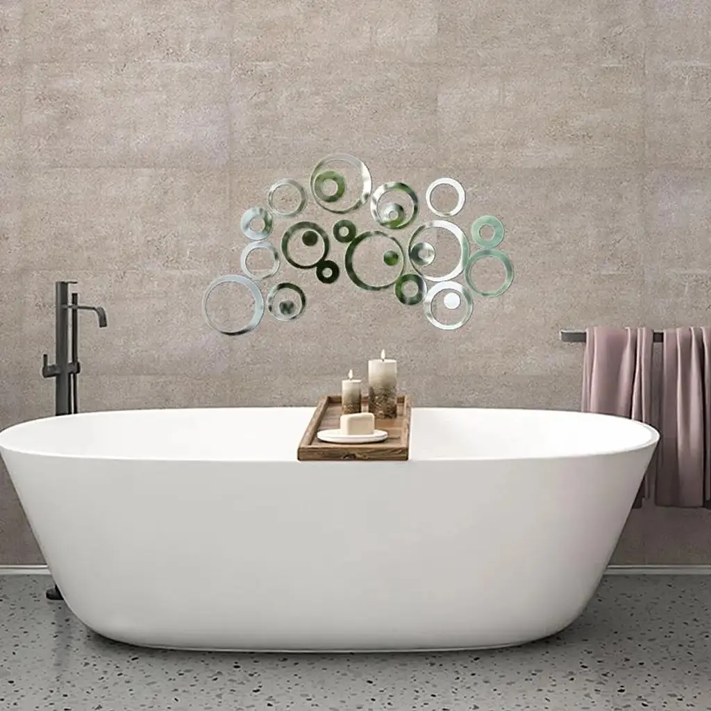 Дзеркальний декор Wall Sticker SW-00002523 акриловий самоклеючий 24 шт. срібло - фото 6