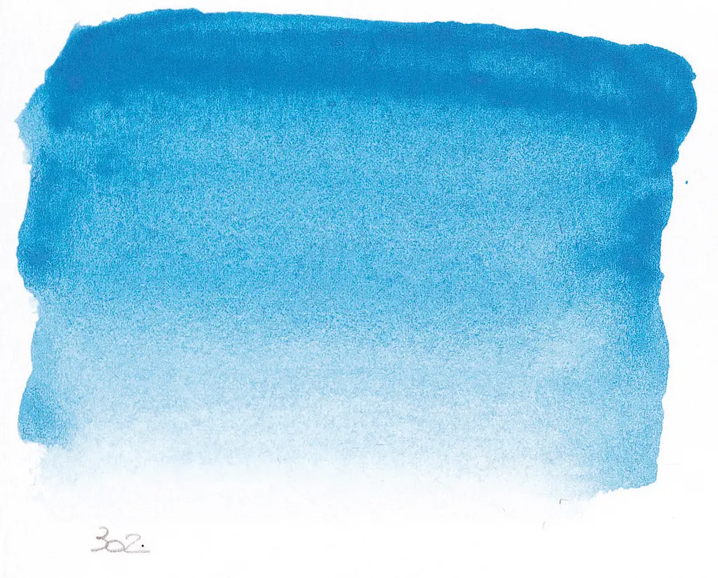 Акварельна фарба Sennelier, полукювета, S4, Церуліум блакитний (Cerulean Blue) - фото 2