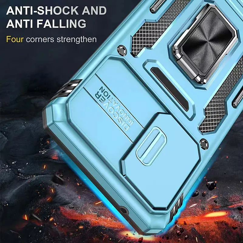 Ударостійкий чохол Camshield Army Ring для Samsung Galaxy A53 5G Блакитний / Light Blue - фото 7
