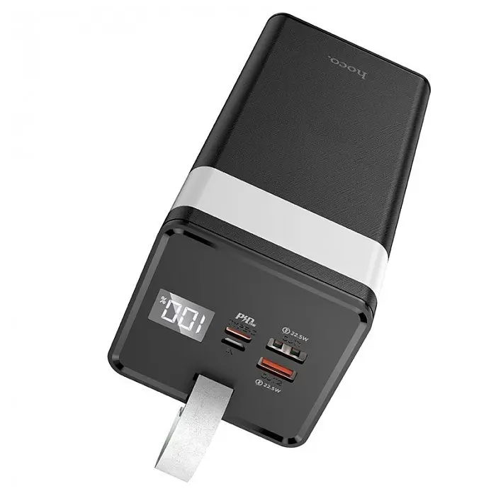 Чорний павербанк швидке заряджання батарея 50000mAh Power bank HOCO J86A PD22,5W+ - фото 3
