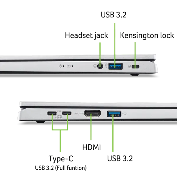 Ноутбук Acer Aspire Go 15 AG15-32P-C180 (NX.J8XEU.003) Pure Silver - фото 8