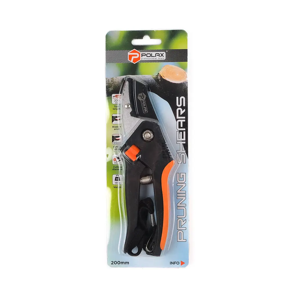 Секатор садовий Polax професійний з ковадлом (70-022) - фото 5