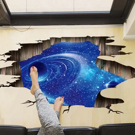 Підлогова 3D наклейка "Космос" - розмір наклейки 60*90 см - фото 3