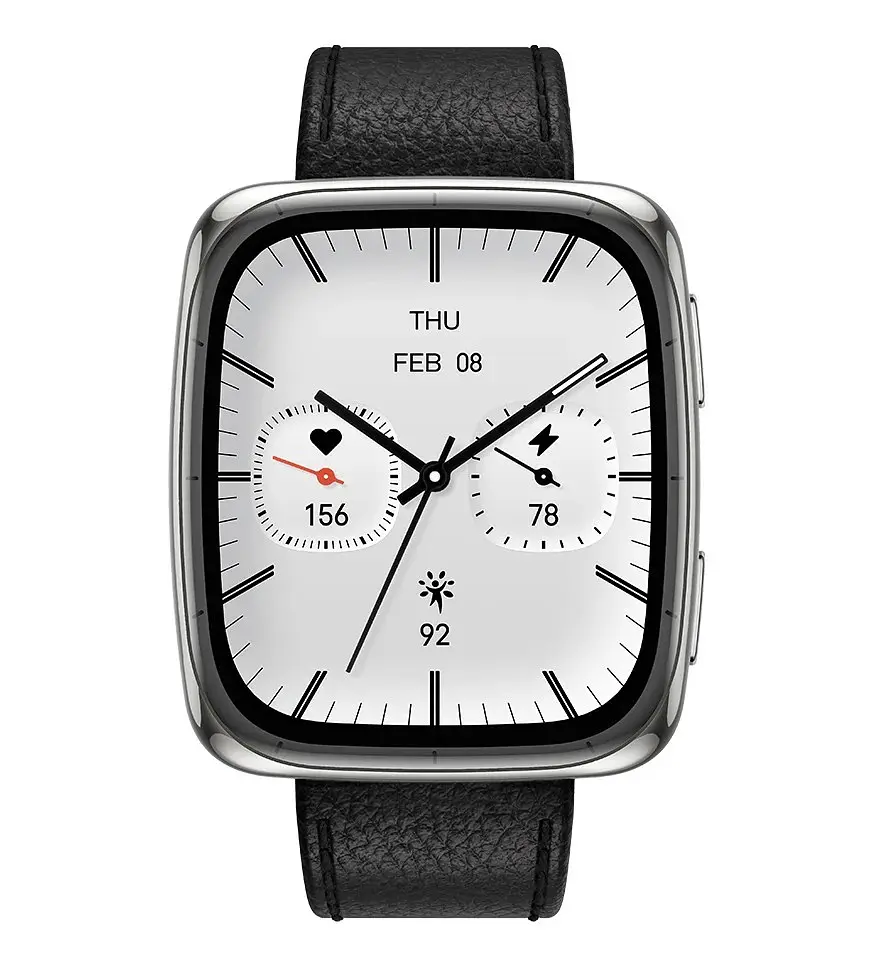 Смарт-годинник Amazfit Active 2S Premium (Active 2 Square) Чорний шкіряний ремінець (W2440GL3N) - фото 5