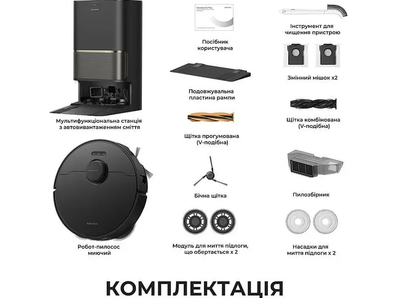 Робот-пилосос з вологим прибиранням Dreame L50s Pro Ultra Black (RLL88HE-Bl) - фото 11