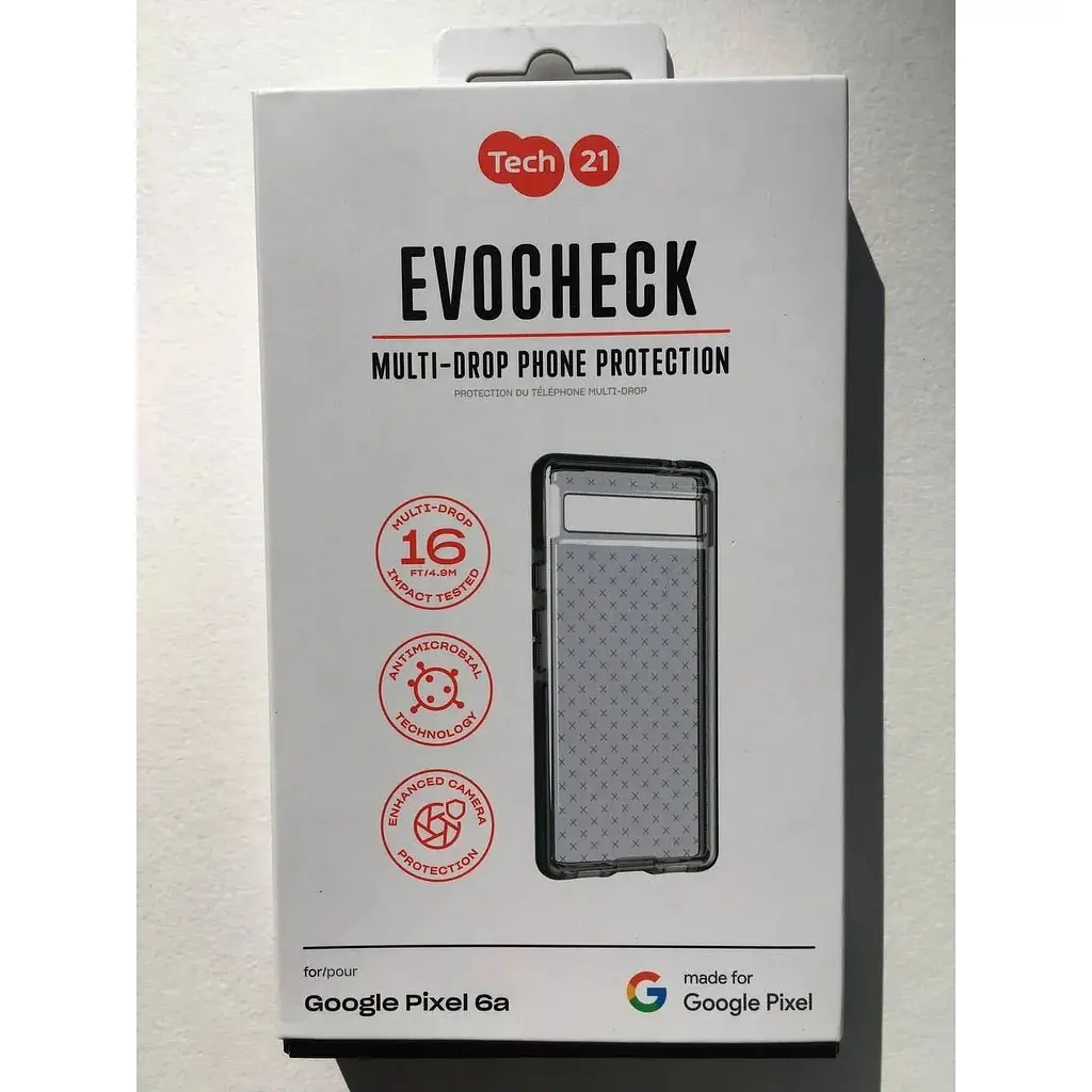 Оригінальний протиударний чохол Tech21 Evo Check для Pixel 6a (6.1") Black (T21-9488) - фото 9