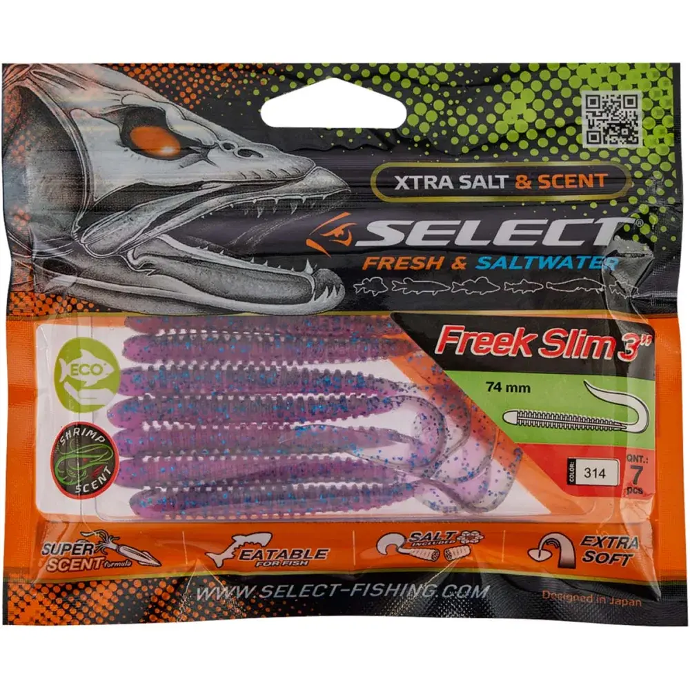 Силікон Select Freek Slim 3" #314 (7 шт/уп) - фото 2