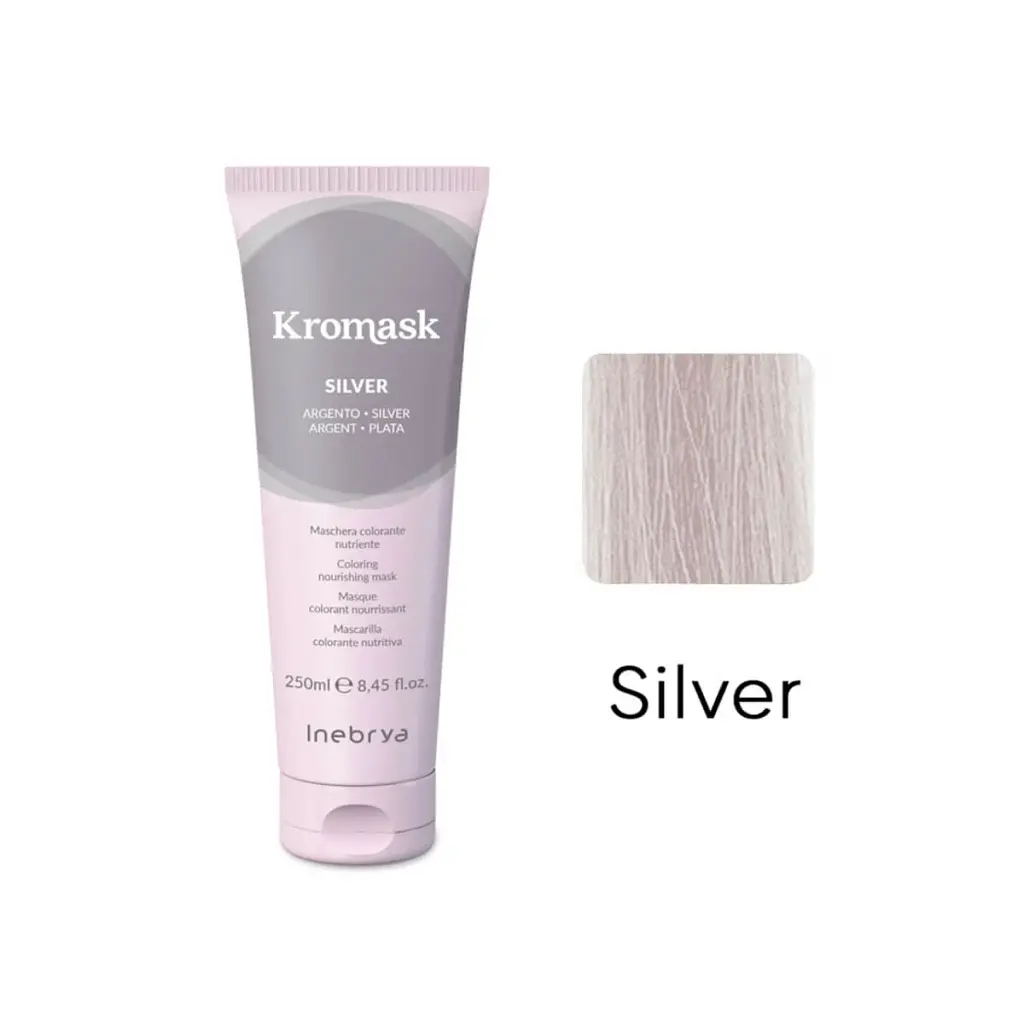 Тонувальна маска для волосся Inebrya Kromask Silver Argento срібло 250 мл - фото 2