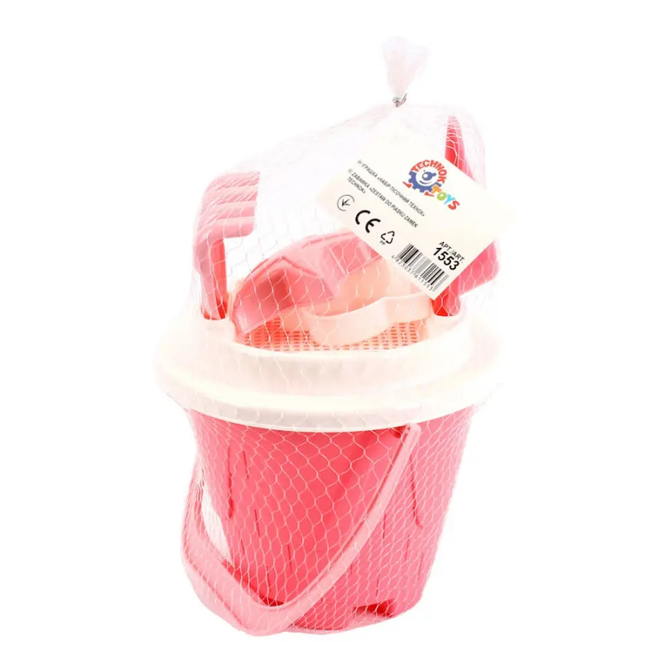 Детская игрушка ТехноК «Набор для игры с песком» 1553TXK лопатки, лопатка, грабли - фото 6