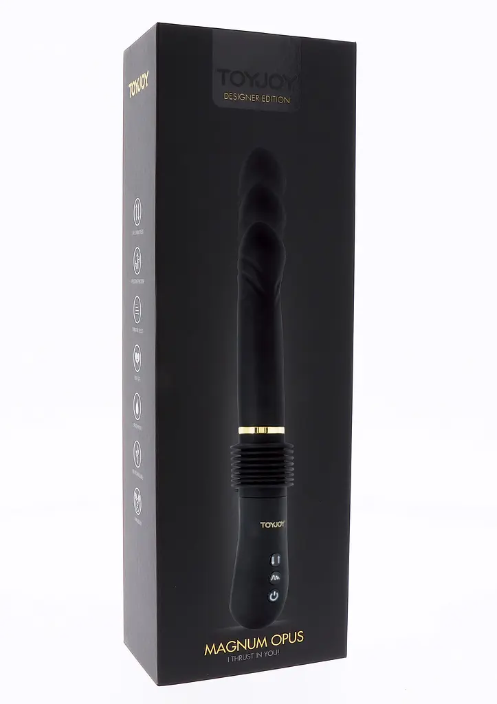 Вібратор Toy Joy Magnum Opus Thruster 30 см чорний - фото 4