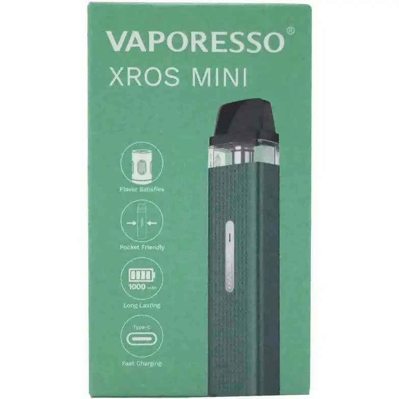 Под-система электронная сигарета Vaporesso XROS Mini Pod Kit 1000mAh 2ml Forest Green (10260) - фото 4