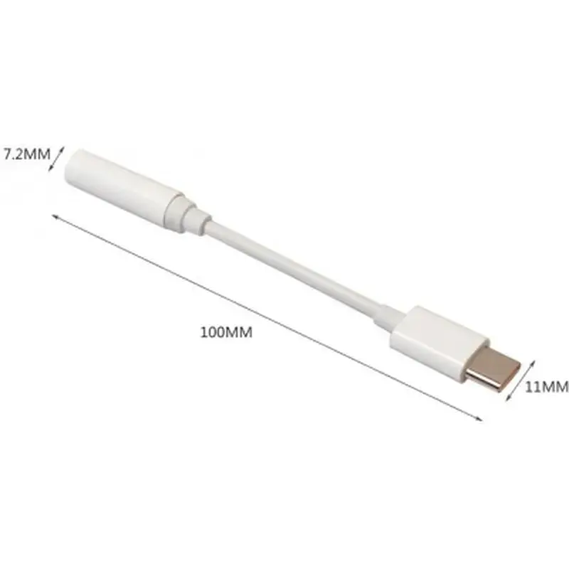 Перехідник Lapara USB Type-C Male - Audio AUX mini jack 3,5 mm Female (LA-Type-C-Audio-3.5mm white) - фото 7