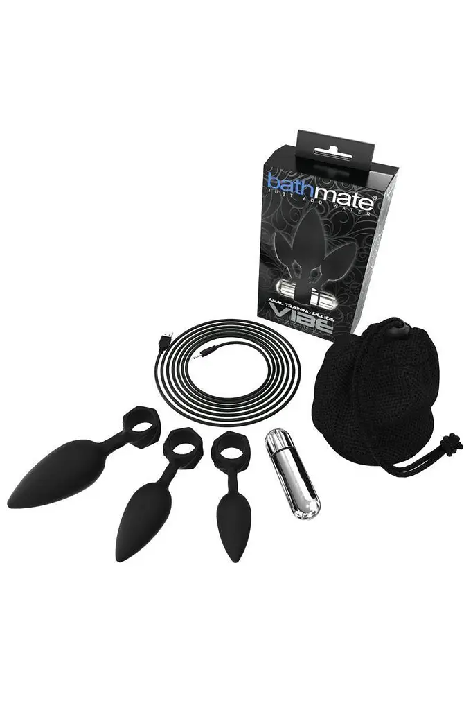 Набір анальних вібропробок Bathmate Anal Training Plugs VIBE, діаметр 2,5 см - 3,1см - 3,8см - фото 4