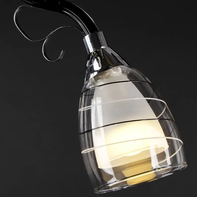 Люстра потолочная Brille с подсветкой LED E14 40W CH (LK-512S/3) - фото 5