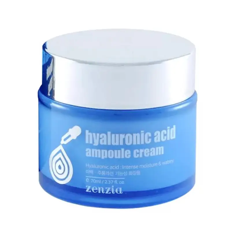 Увлажняющий ампульный крем для лица Jigott Zenzia Hyaluronic Acid Ampoule Cream, с гиалуроновой кислотой, 70 мл - фото 2