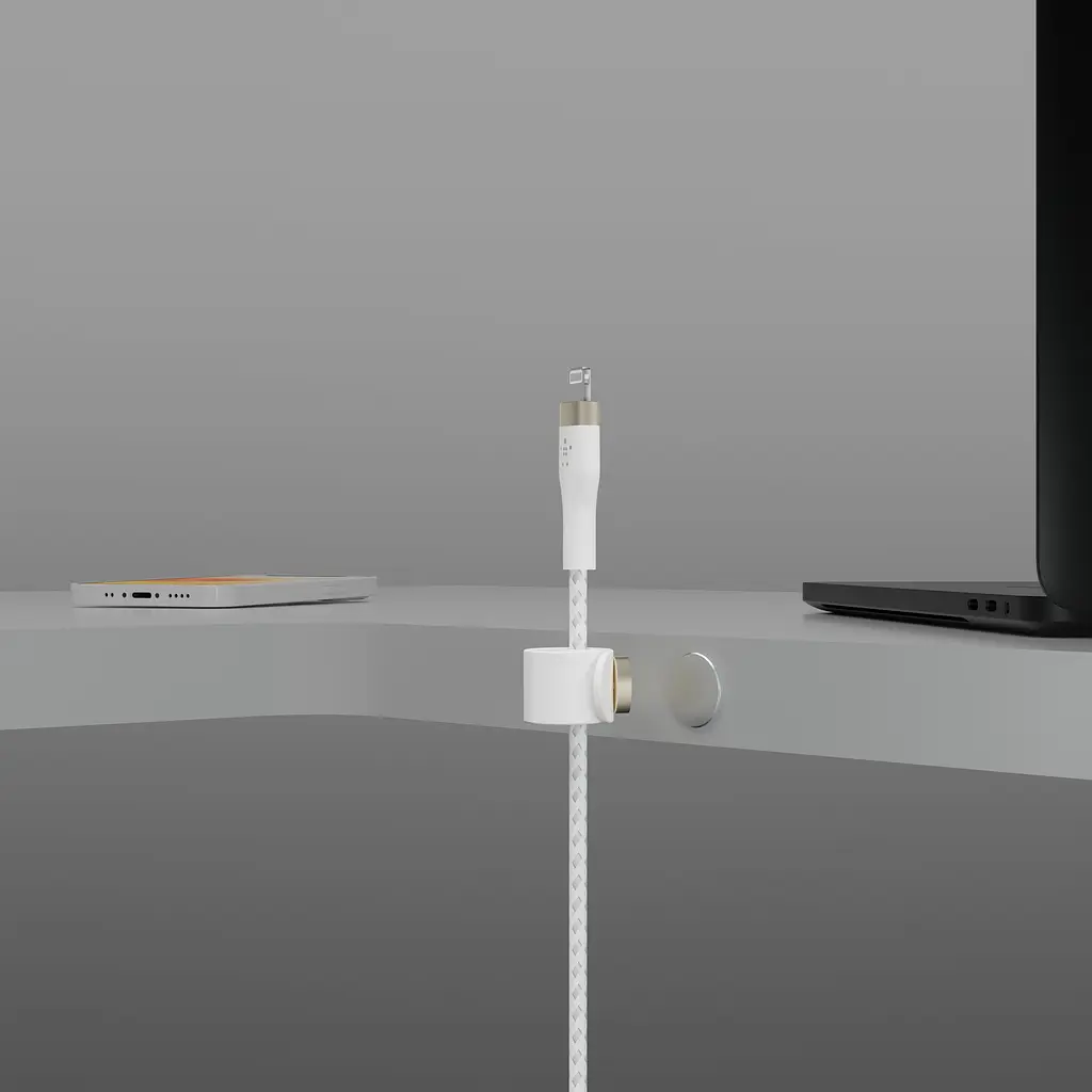 Кабель Belkin USB-A > Lightning зарядка/синхронизация 1м, плетеный, силиконовый, с ремешком на ма teh0013716 - фото 5