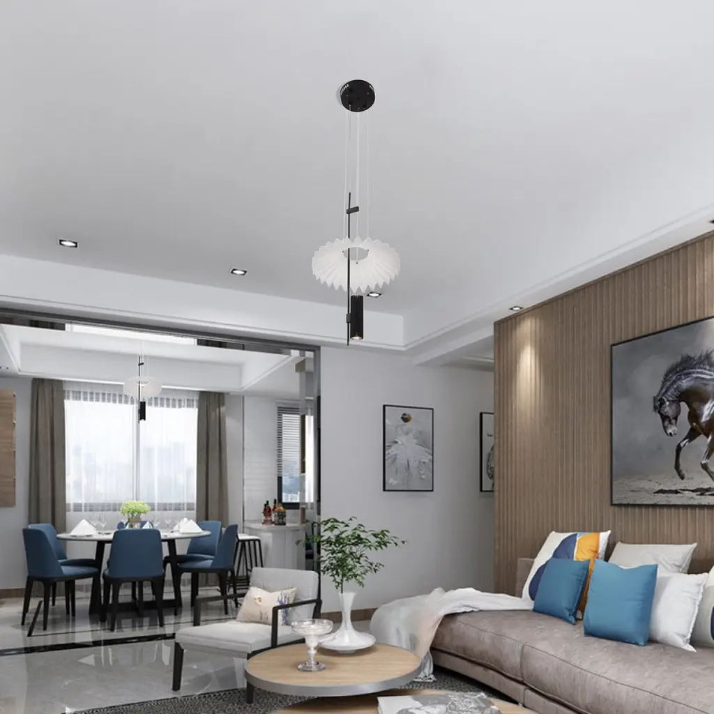 Люстра подвесная Brille в спальню LED 14W WW+NW+CW WH BK (BR-01 665S/2) - фото 5