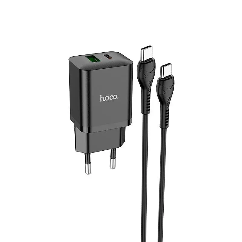 Зарядное устройство Hoco N28 Founder charger set с кабелем USB-C USB-C черный - фото 2