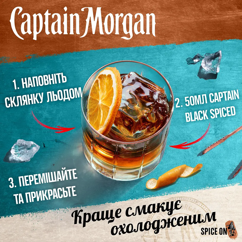 Уцінка. Алкогольний напій Captain Morgan Black Spiced 40% 1 л - фото 4