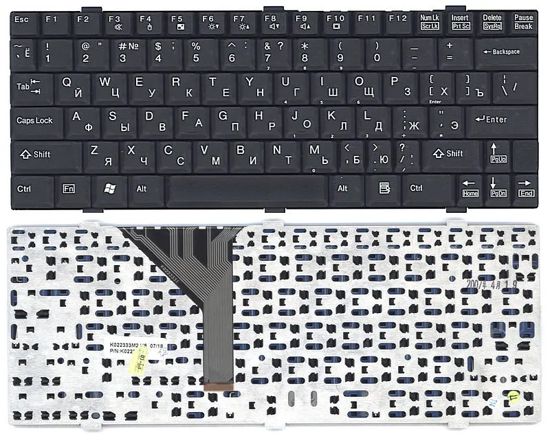 Клавіатура для ноутбука Fujitsu LifeBook (P7010) Black - фото 3